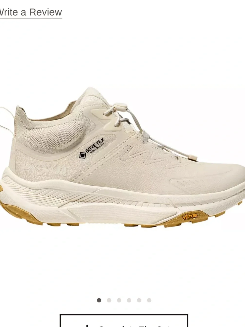 Hoka Transport Oat Milk/Alabaster Trail Runner with Honey Outsole GORE TEX NWOT